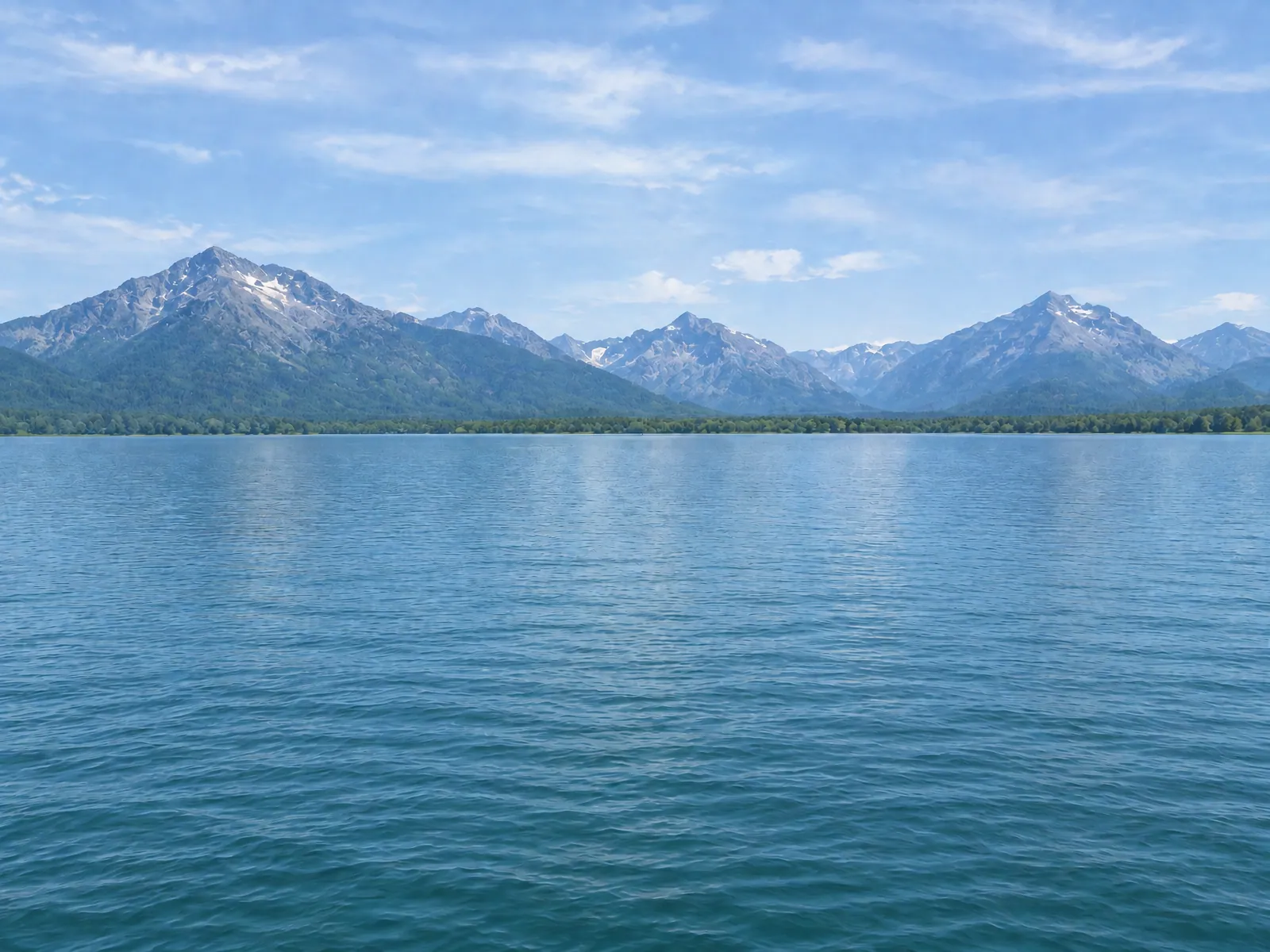 The “Mountain lake” background on its own, with no vehicle.
