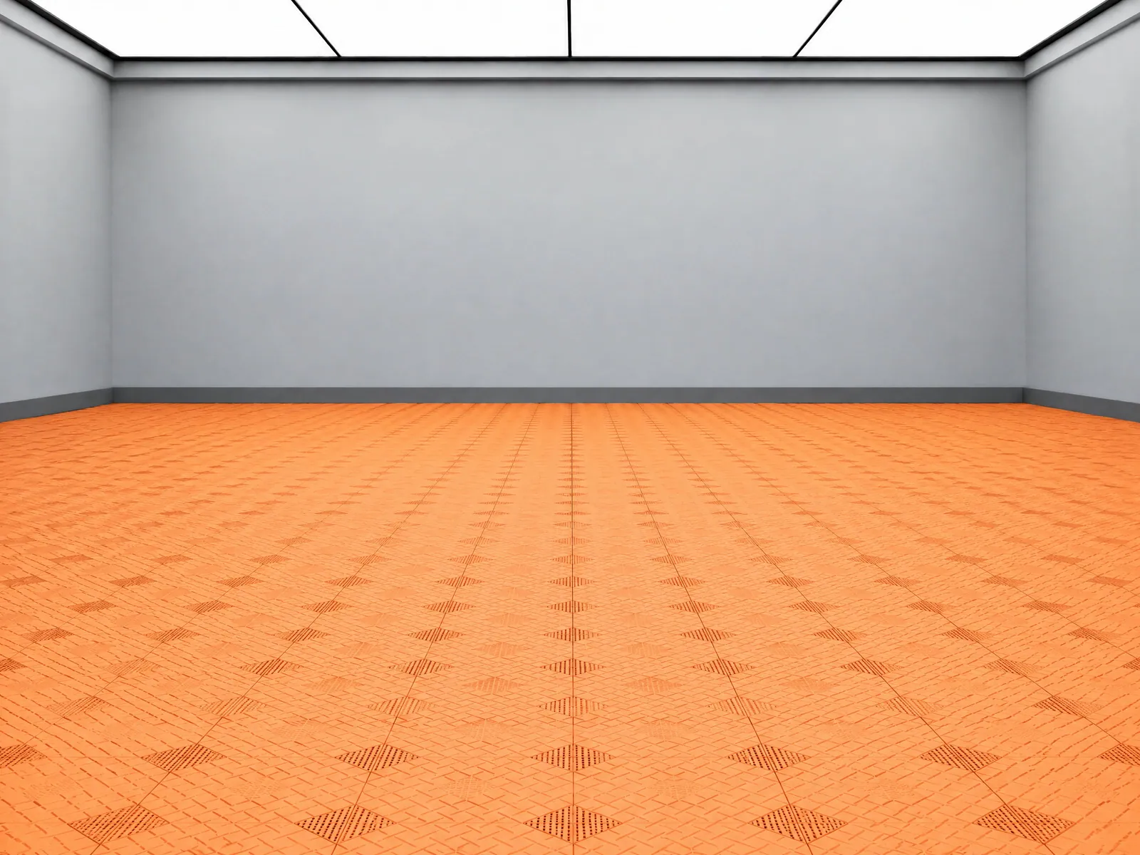 The “Orange tile garage floor” background on its own, with no vehicle.