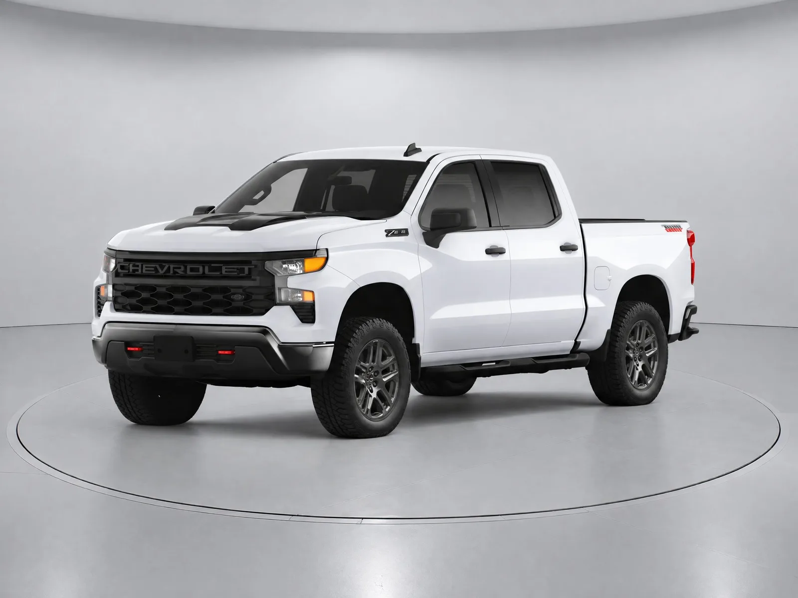 Pickup truck on the “Soft white backdrop, ring” background.